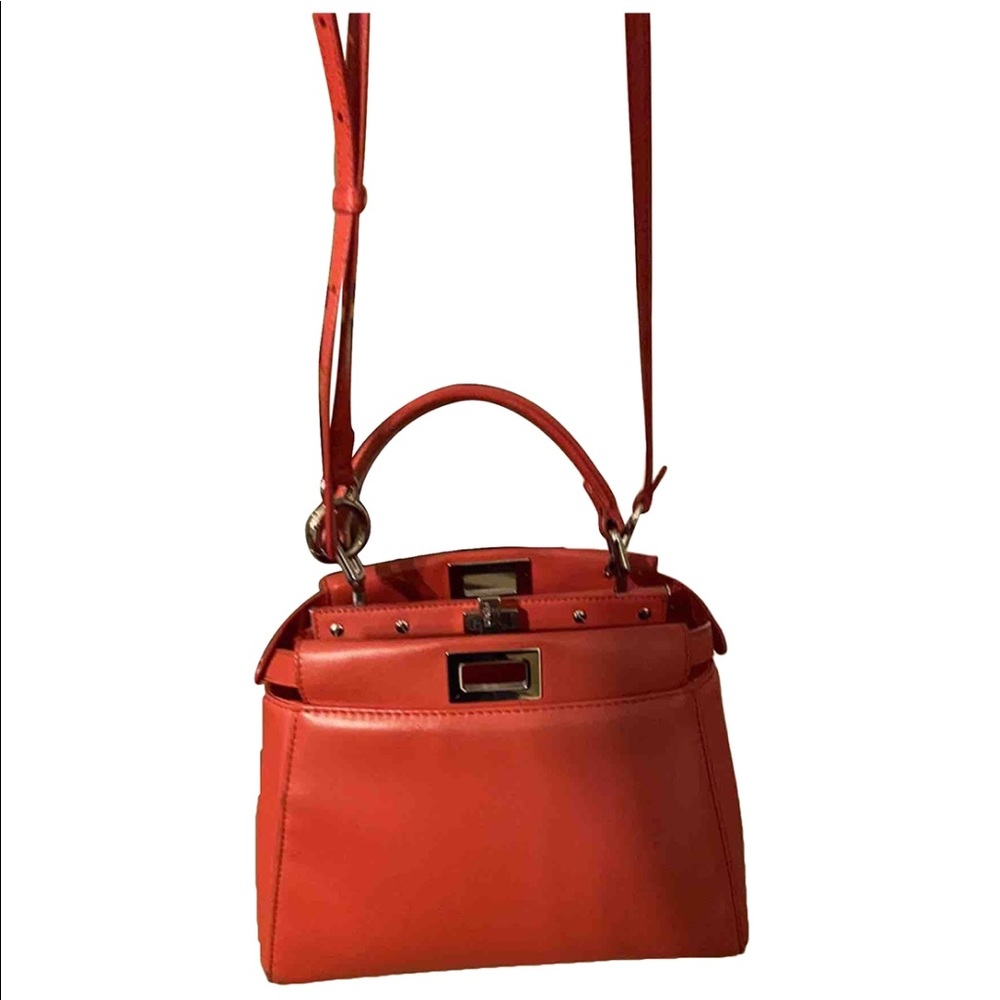 Fendi mini peekaboo red leather - Picture 6 of 8